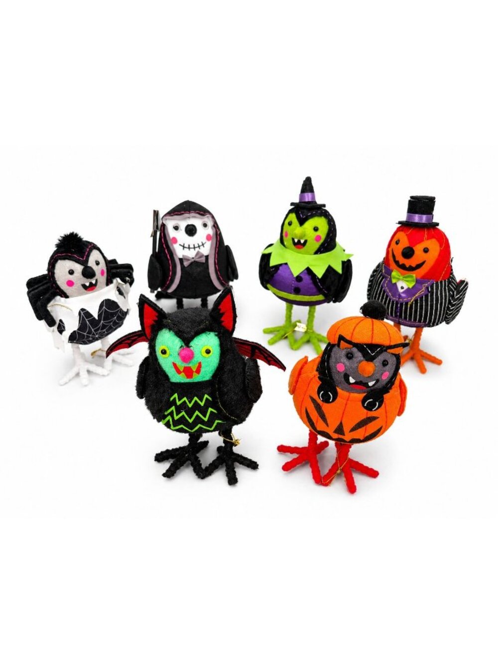Hyde and Eek Halloween Bird 2024 Set of 6 Featherly Friends Target